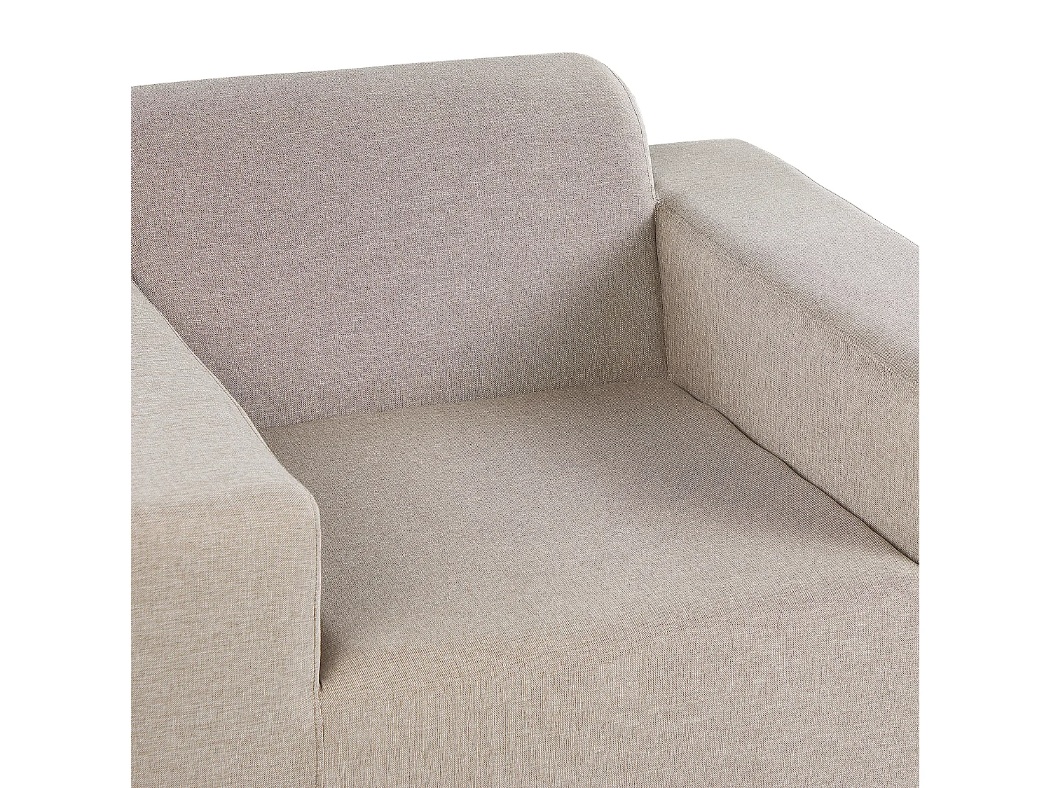 Indoor&Outdoor Sessel Stoff Polsterbezug beige mit Armlehnen Gestell weiß Rovigo