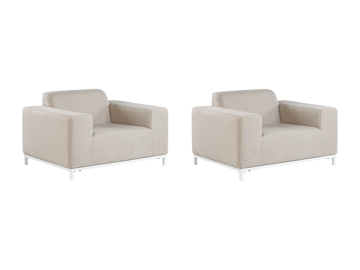 Zestaw 2 foteli ogrodowych ROVIGO Beżowy