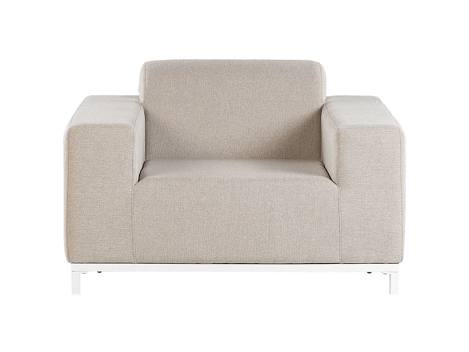 Conjunto de 2 poltronas de jardim ROVIGO Tecido Creme