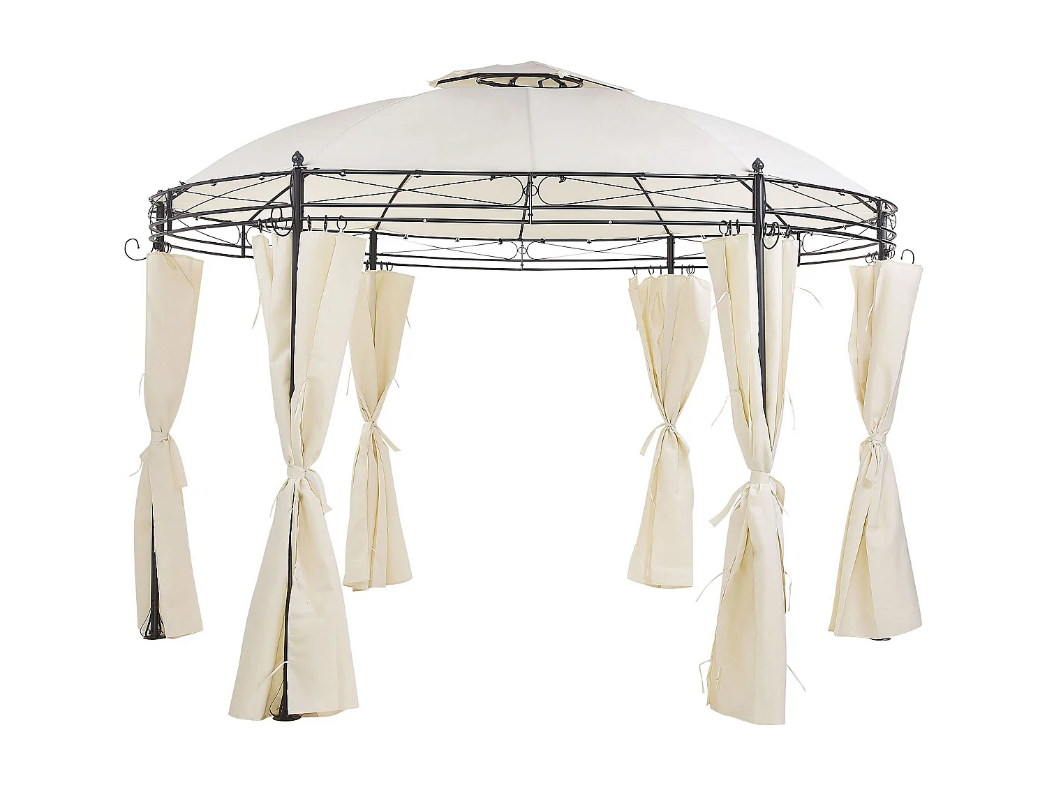 Tonnelle de jardin SAFARA Métal 368 cm 368 cm Beige