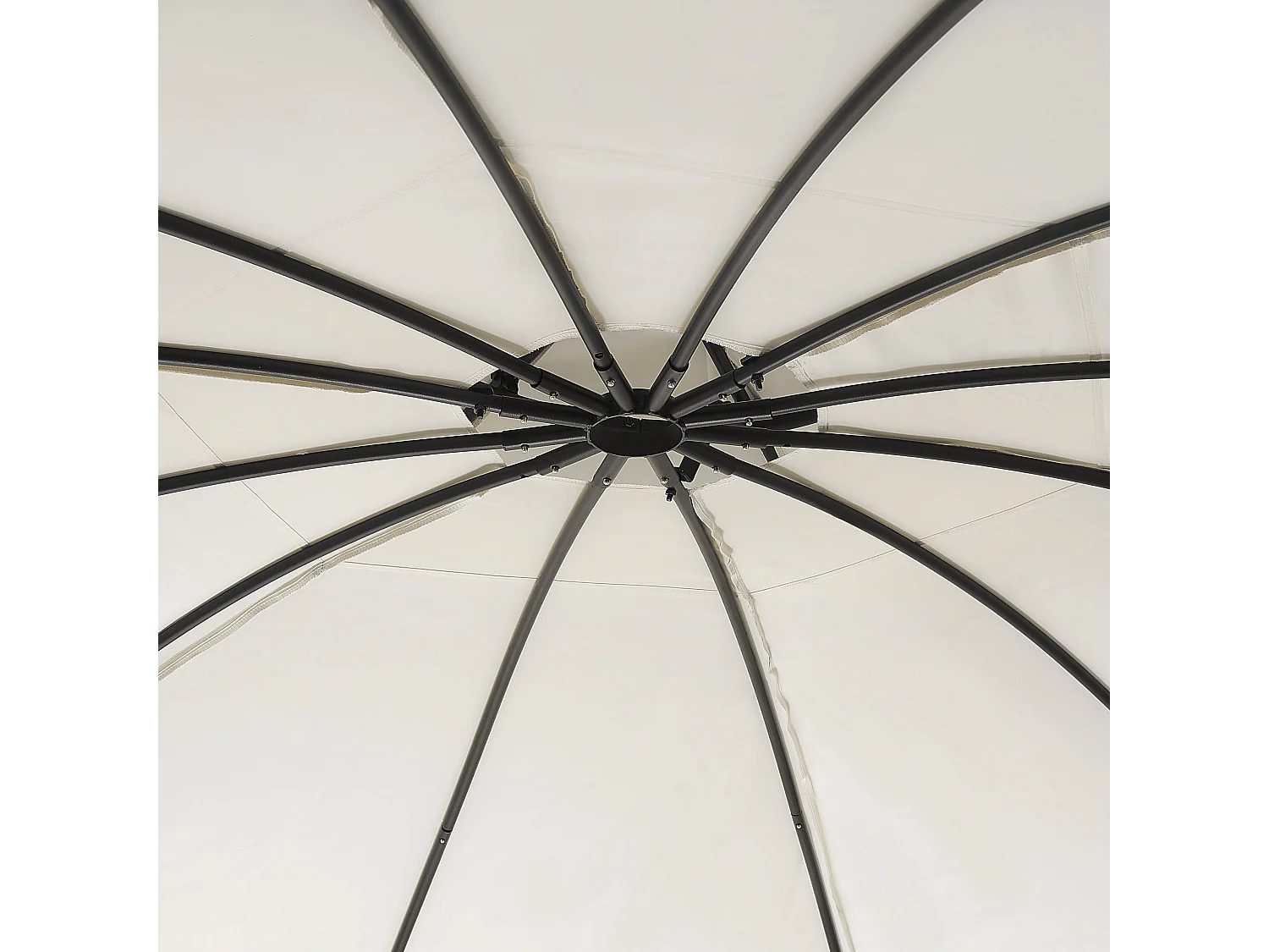 Garten-Pavillon mit Dach und Seitenwänden beige rund moderner Stil Safara