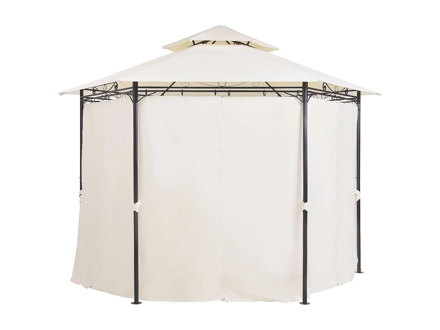 Gazebo PORTEL Metallo 350 cm 350 cm Beige