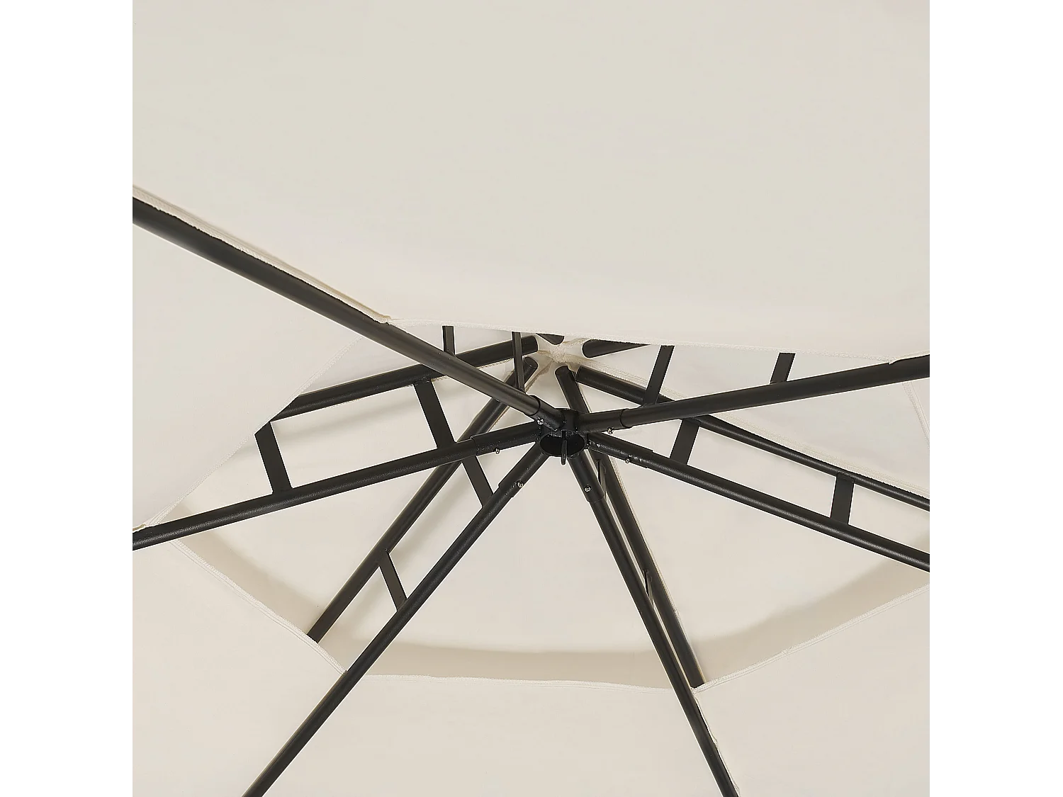 Gazebo PORTEL Metallo 350 cm 350 cm Beige