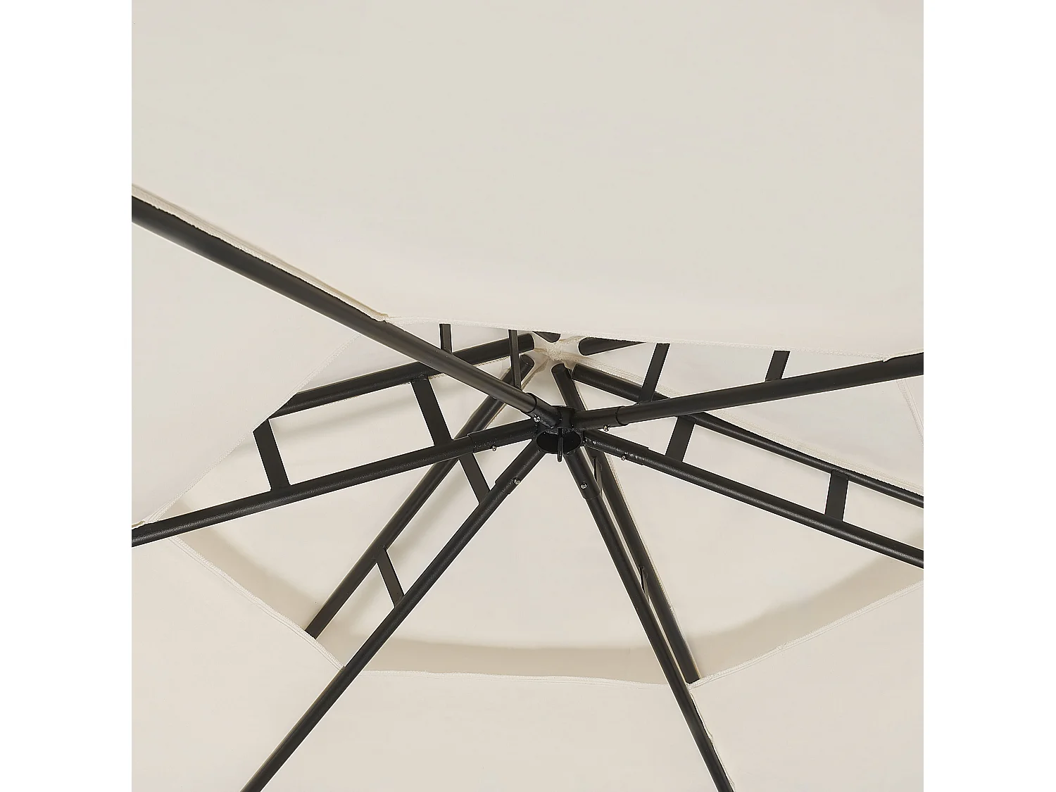 Tonnelle de jardin PORTEL Métal 350 cm 350 cm Beige