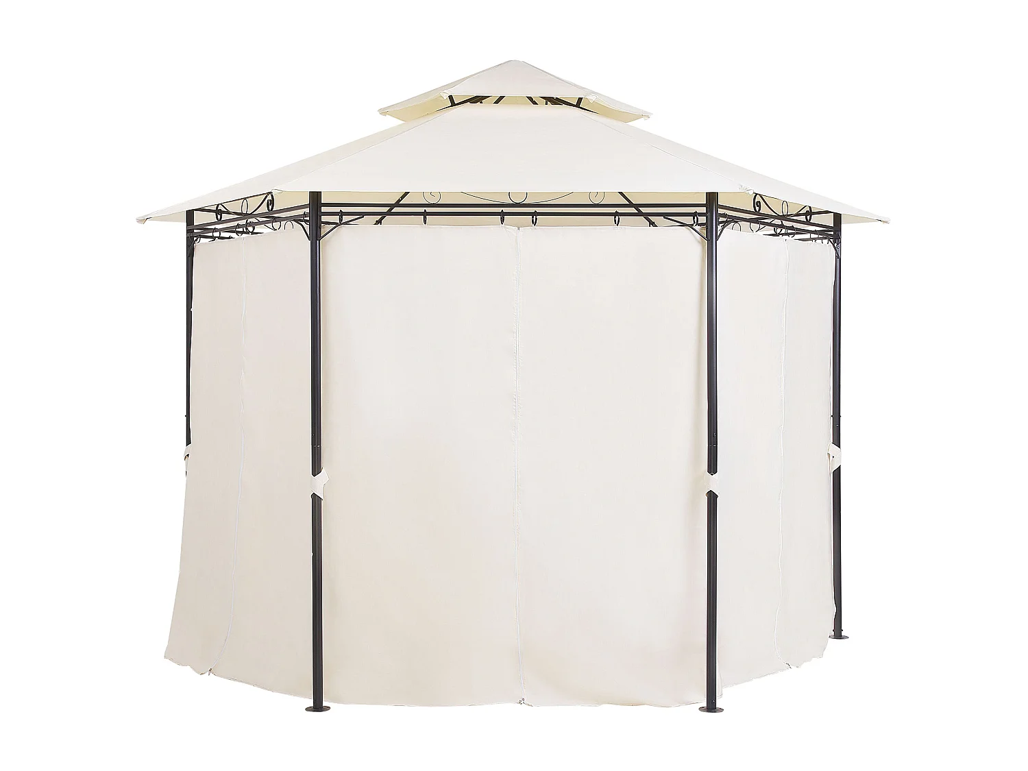 Tonnelle de jardin PORTEL Métal 350 cm 350 cm Beige