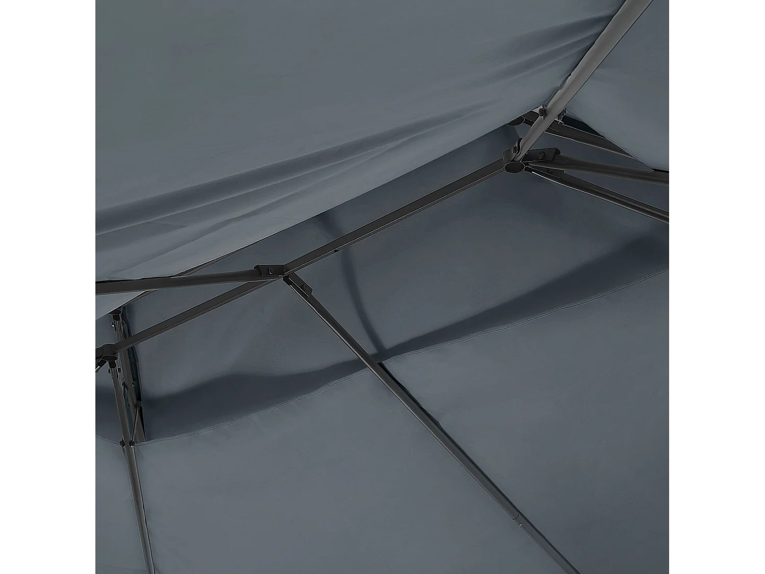 Garten-Pavillon mit Dach und Seitenwänden Grau rechteckig moderner Stil Colos