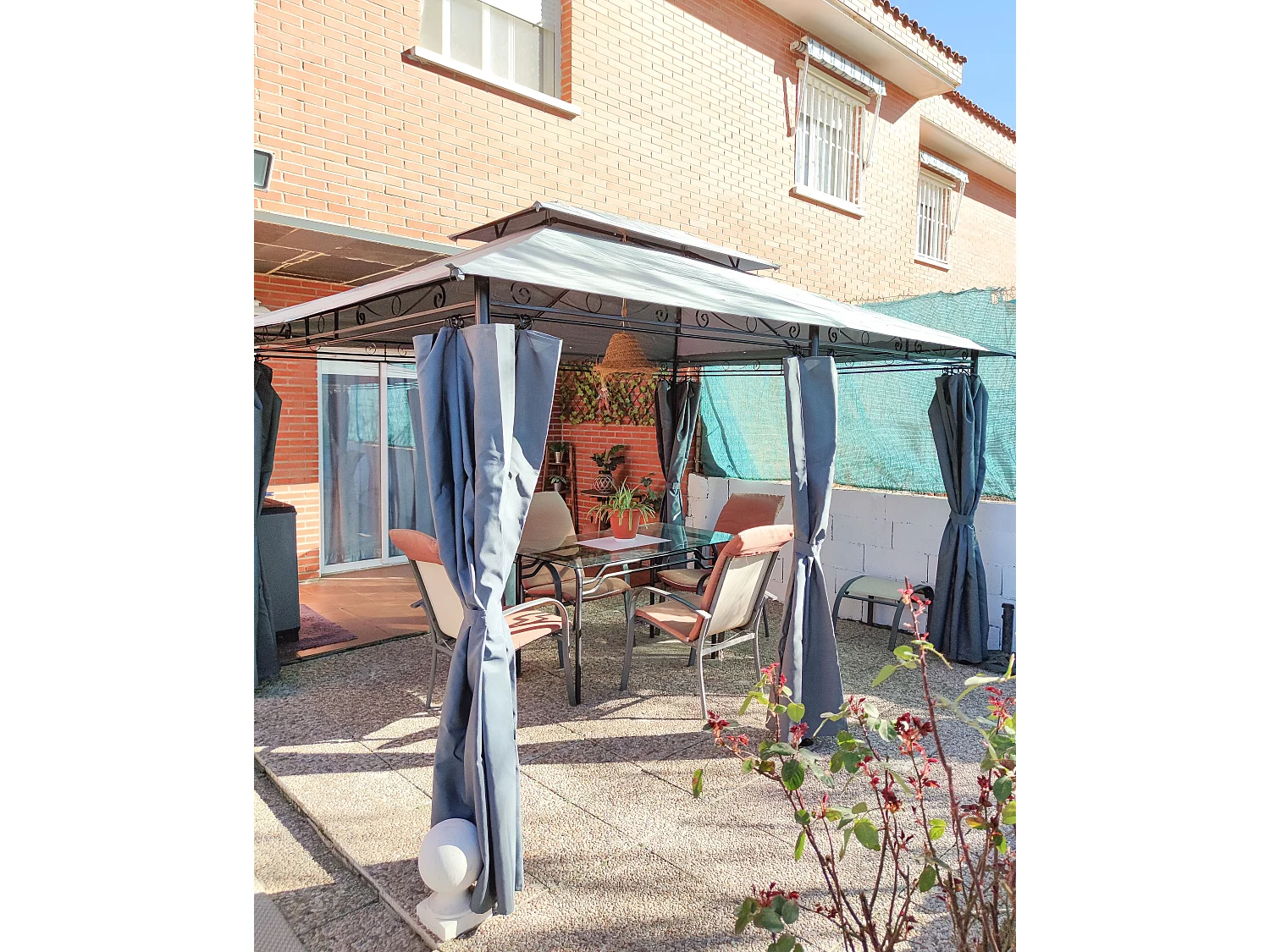Pavillon COLOS Metall 400 cm 300 cm Graphitgrau