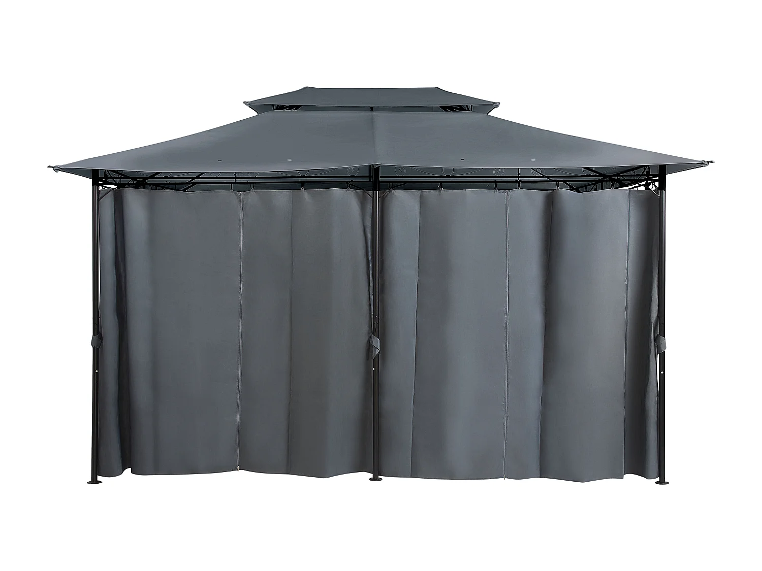 Tonnelle de jardin COLOS Métal 400 cm 300 cm Gris graphite