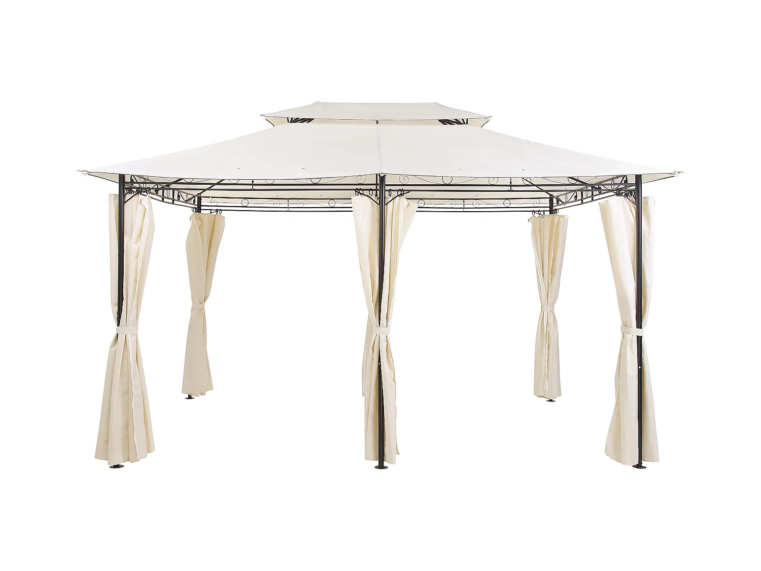 Tonnelle de jardin COLOS Métal 400 cm 300 cm Beige