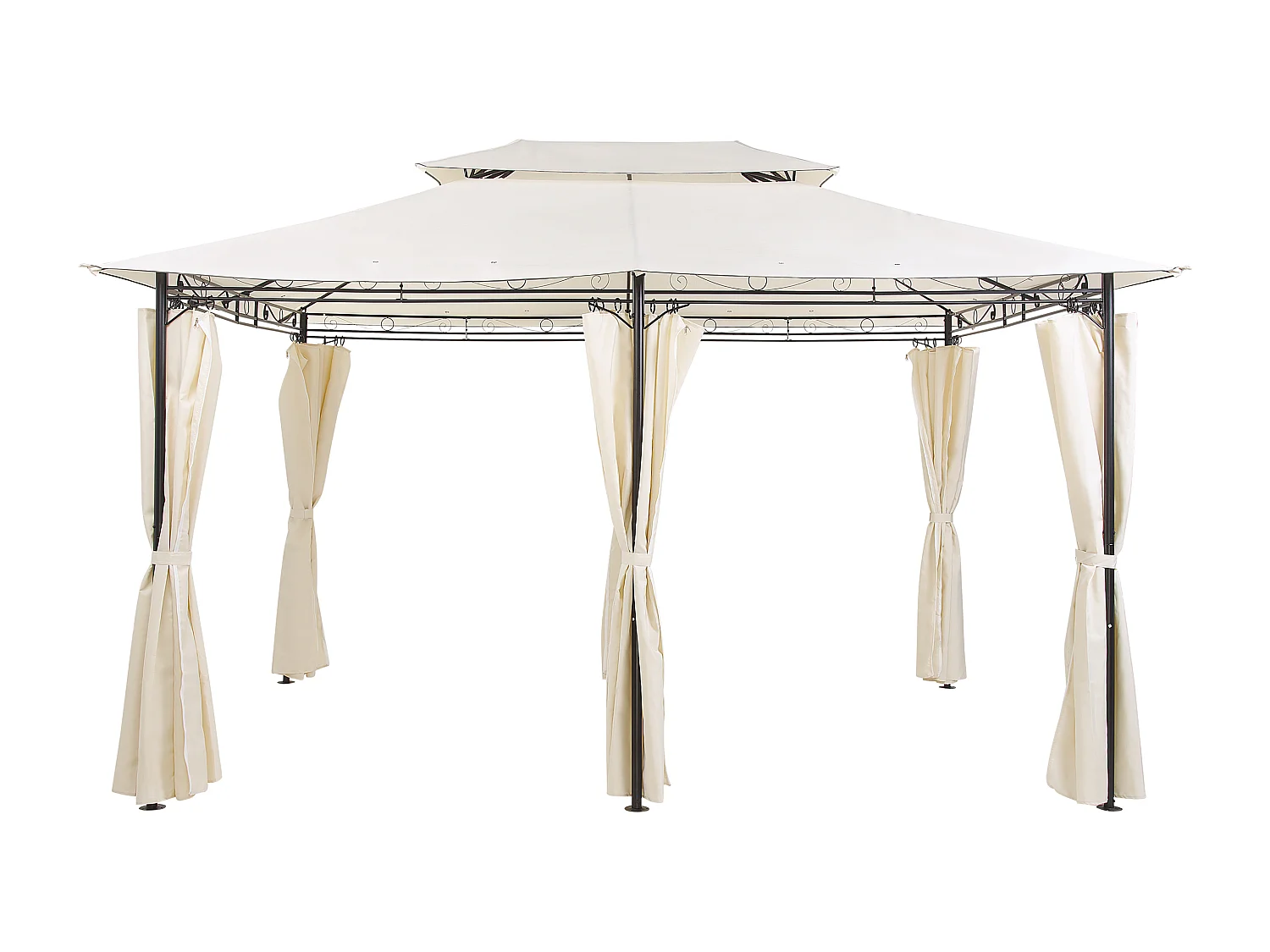 Tonnelle de jardin COLOS Métal 400 cm 300 cm Beige