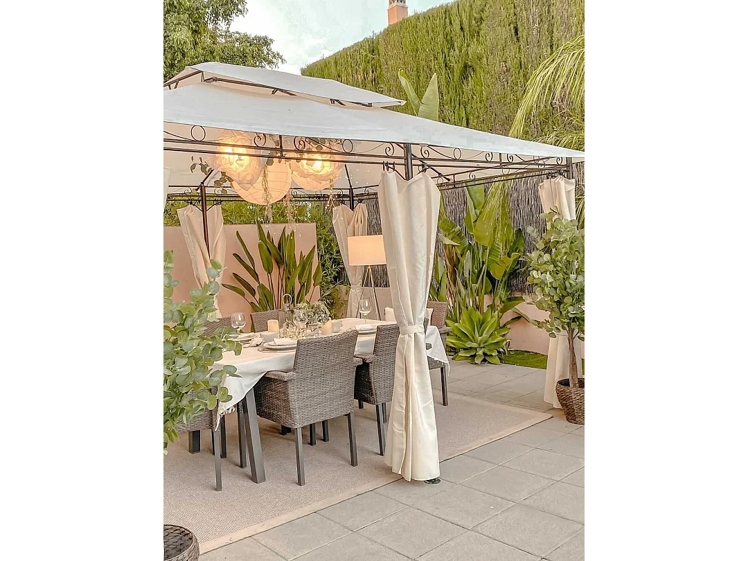 Pavillon COLOS Metall 400 cm 300 cm Beige