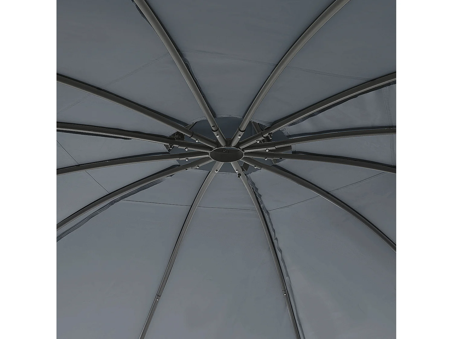 Tonnelle de jardin SAFARA Métal 368 cm 368 cm Gris graphite