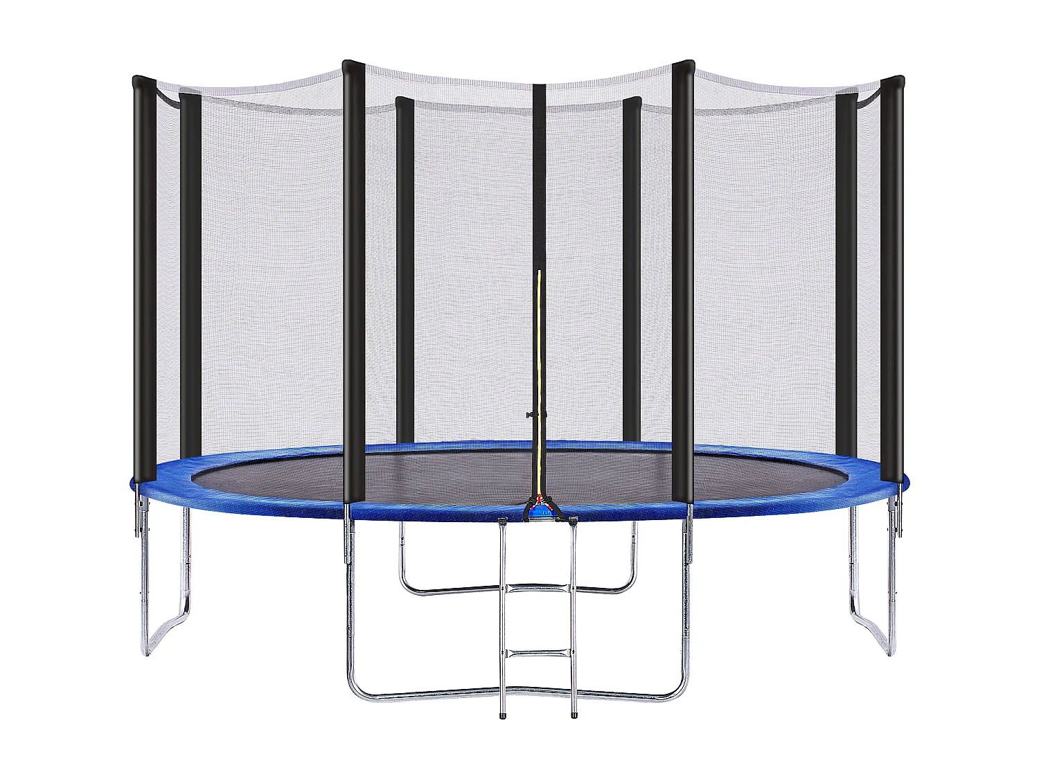 Gartentrampolin rund mit Sicherheitsnetz und Leiter 366 cm blau / schwarz Risata