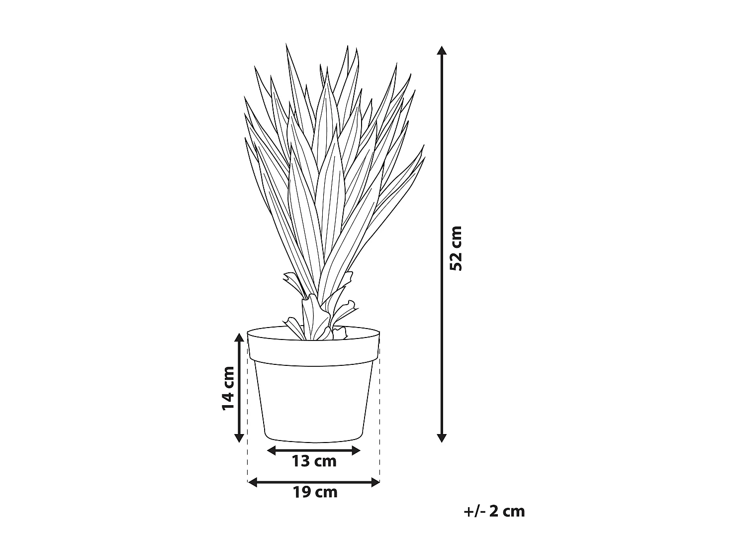 Kunstplant 52 cm YUCCA