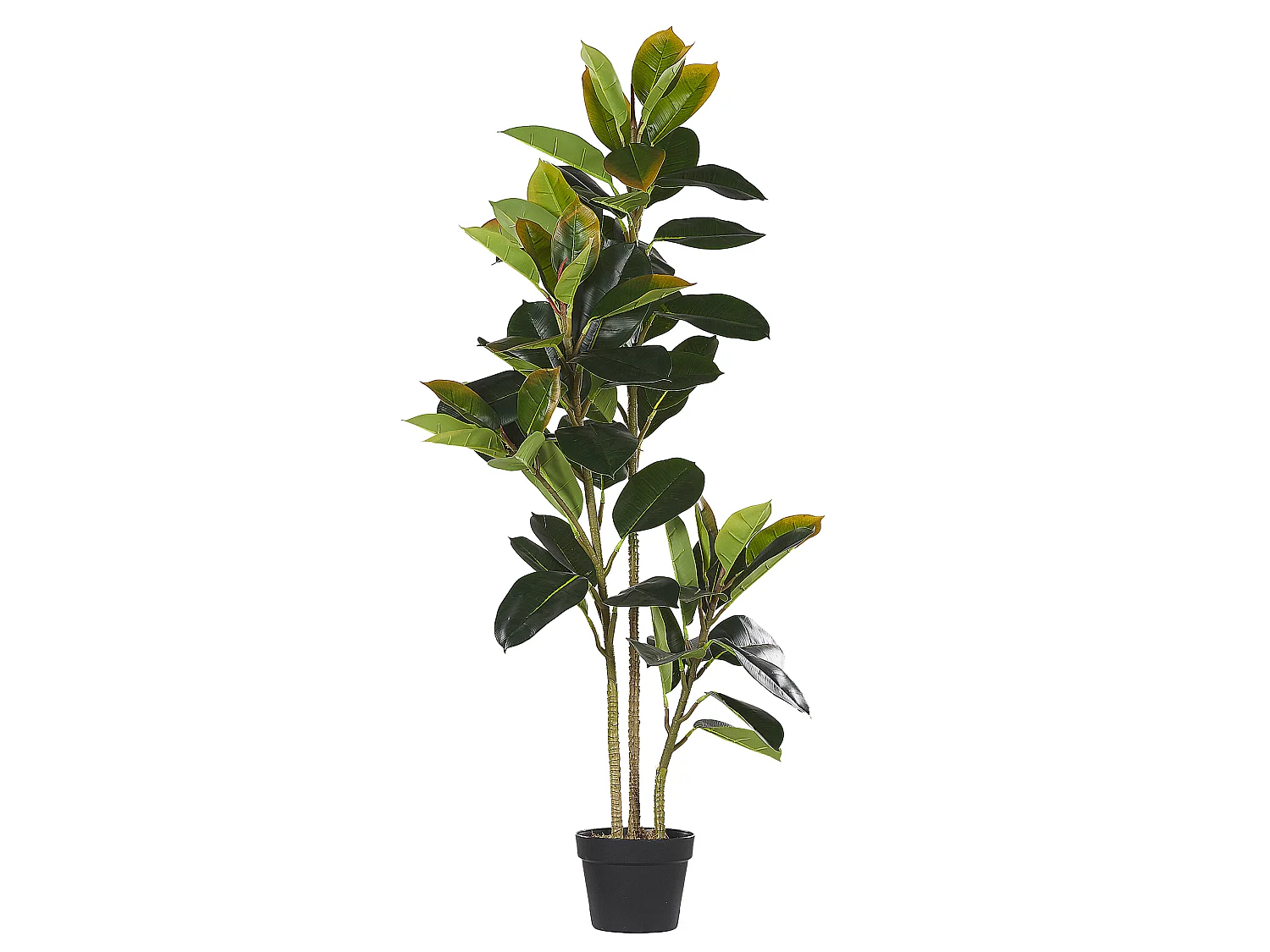 Dekorative Kunstpflanze mit Topf 134 cm grün künstliche Pflanze Ficus Elastica
