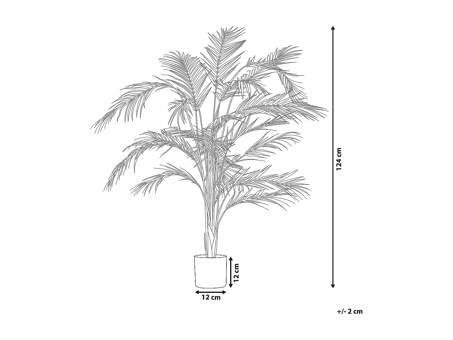 Kunstpflanze im Blumentopf 124 cm ARECA PALM
