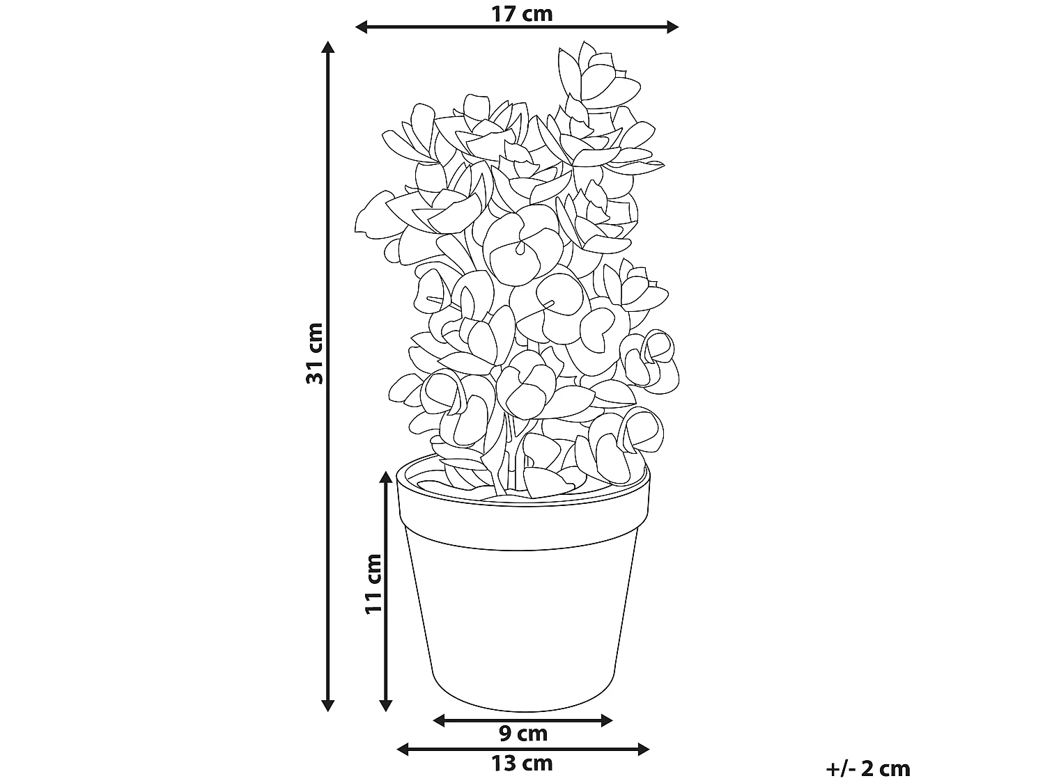 Plante artificielle HOUSELEEK 31 cm Vert