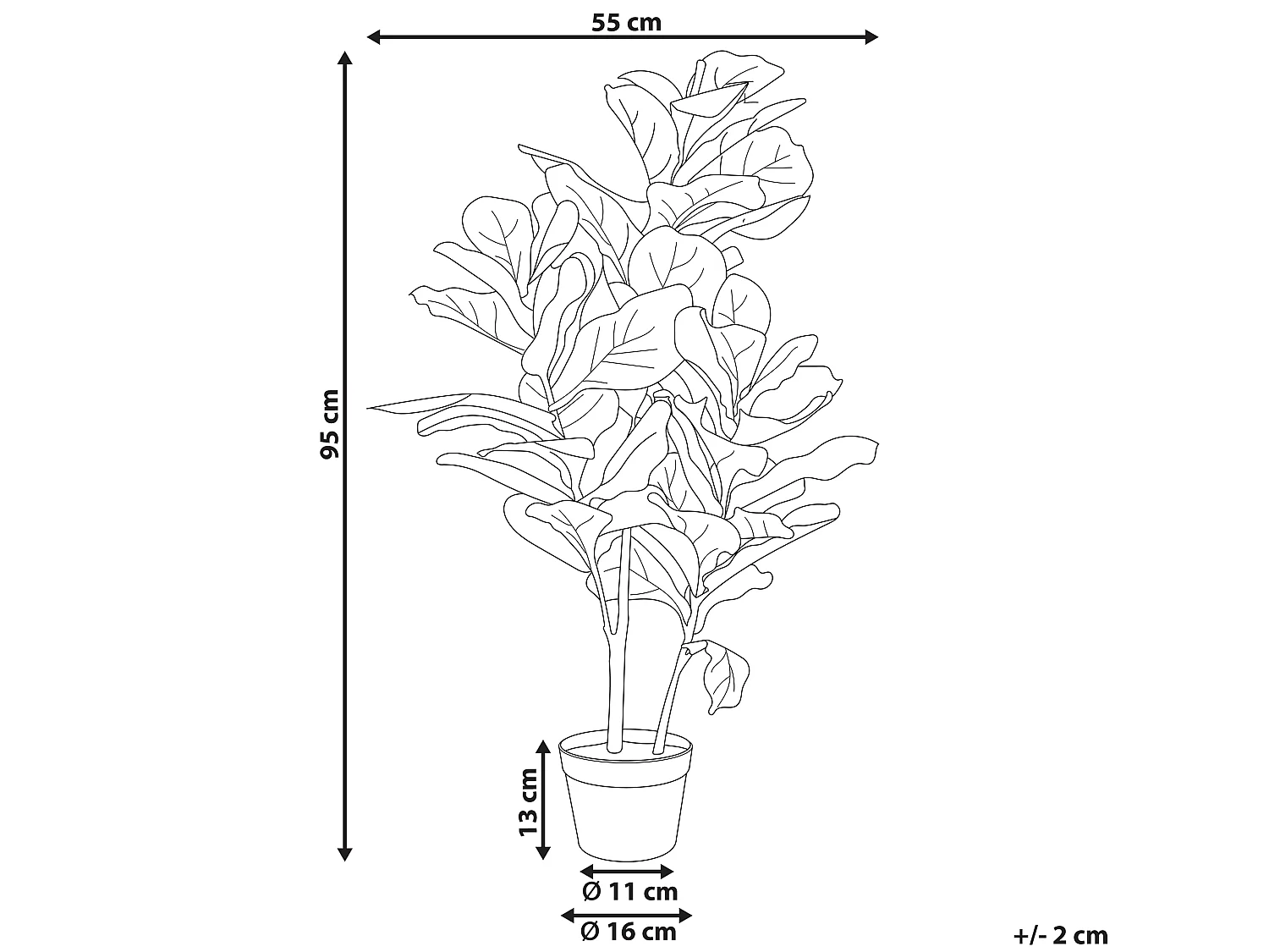 Kunstplant 95 cm FICUS LYRATA