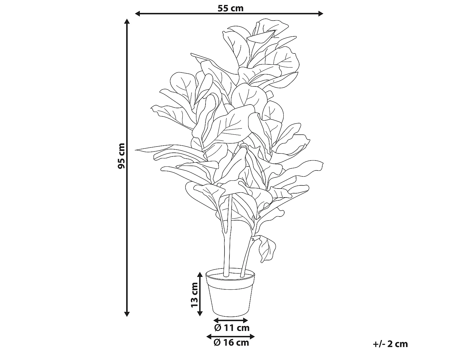 Kunstplant 95 cm FICUS LYRATA