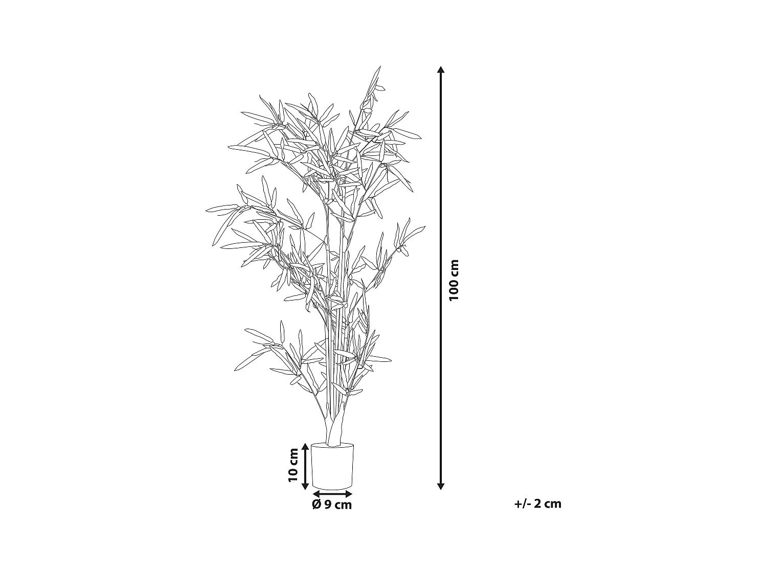 Planta artificial en maceta 100 cm BAMBUSA VULGARIS