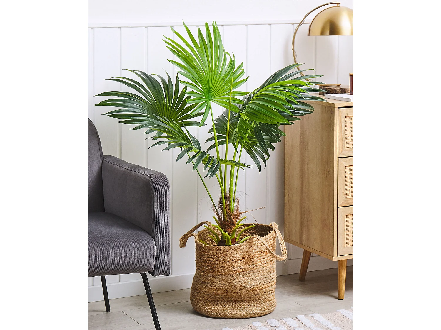 Plante artificielle FAN PALM 100 cm Vert