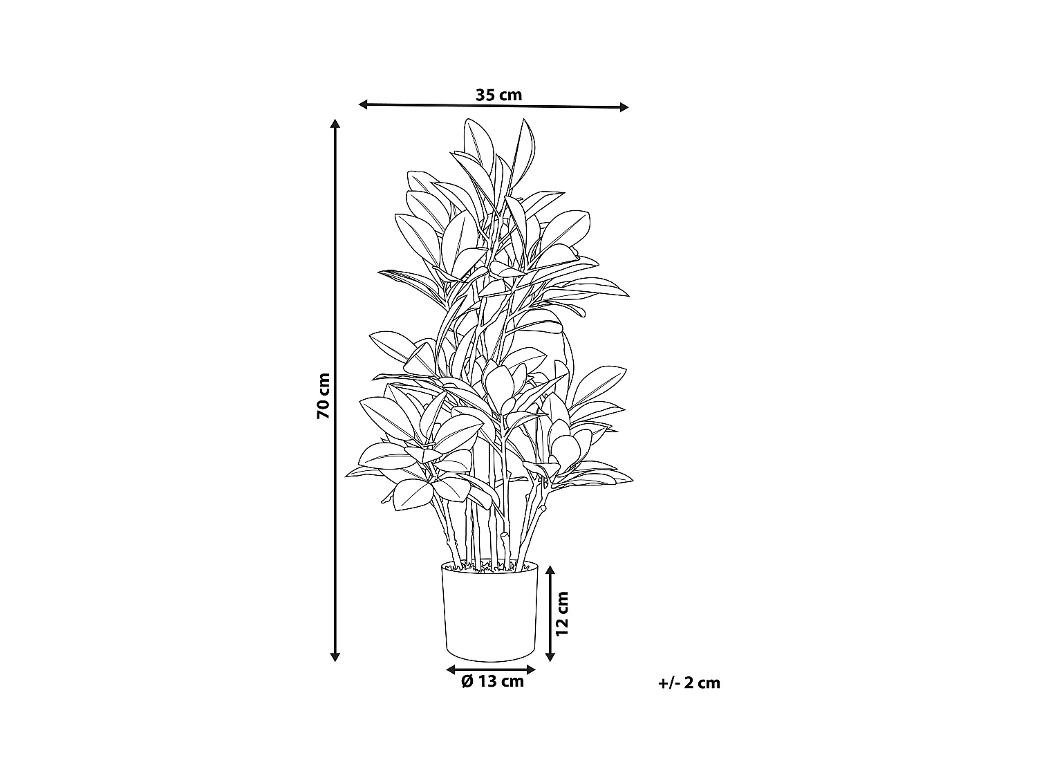 Planta artificial en maceta 70 cm MAGNOLIA