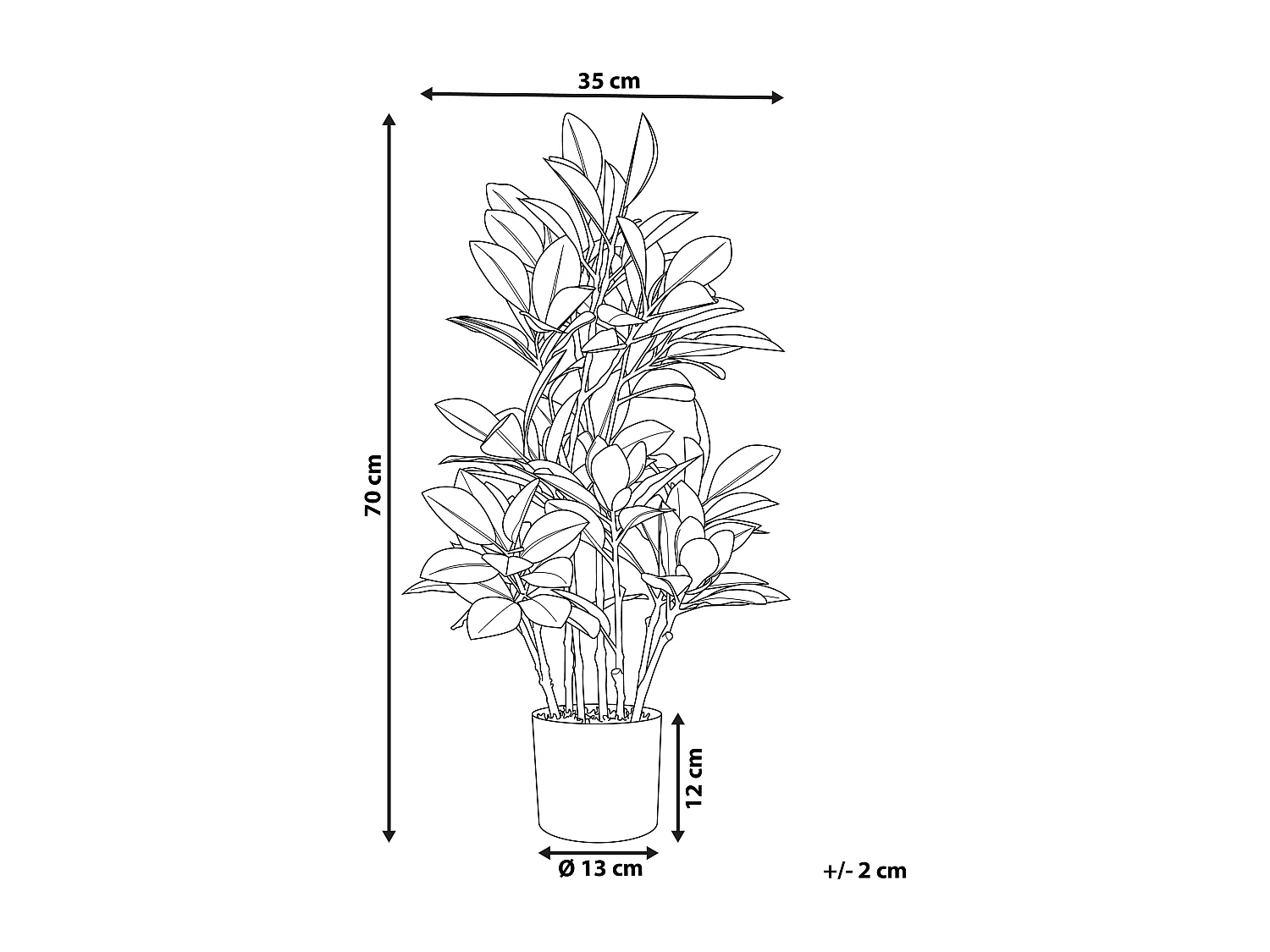 Pianta artificiale in vaso 70 cm MAGNOLIA