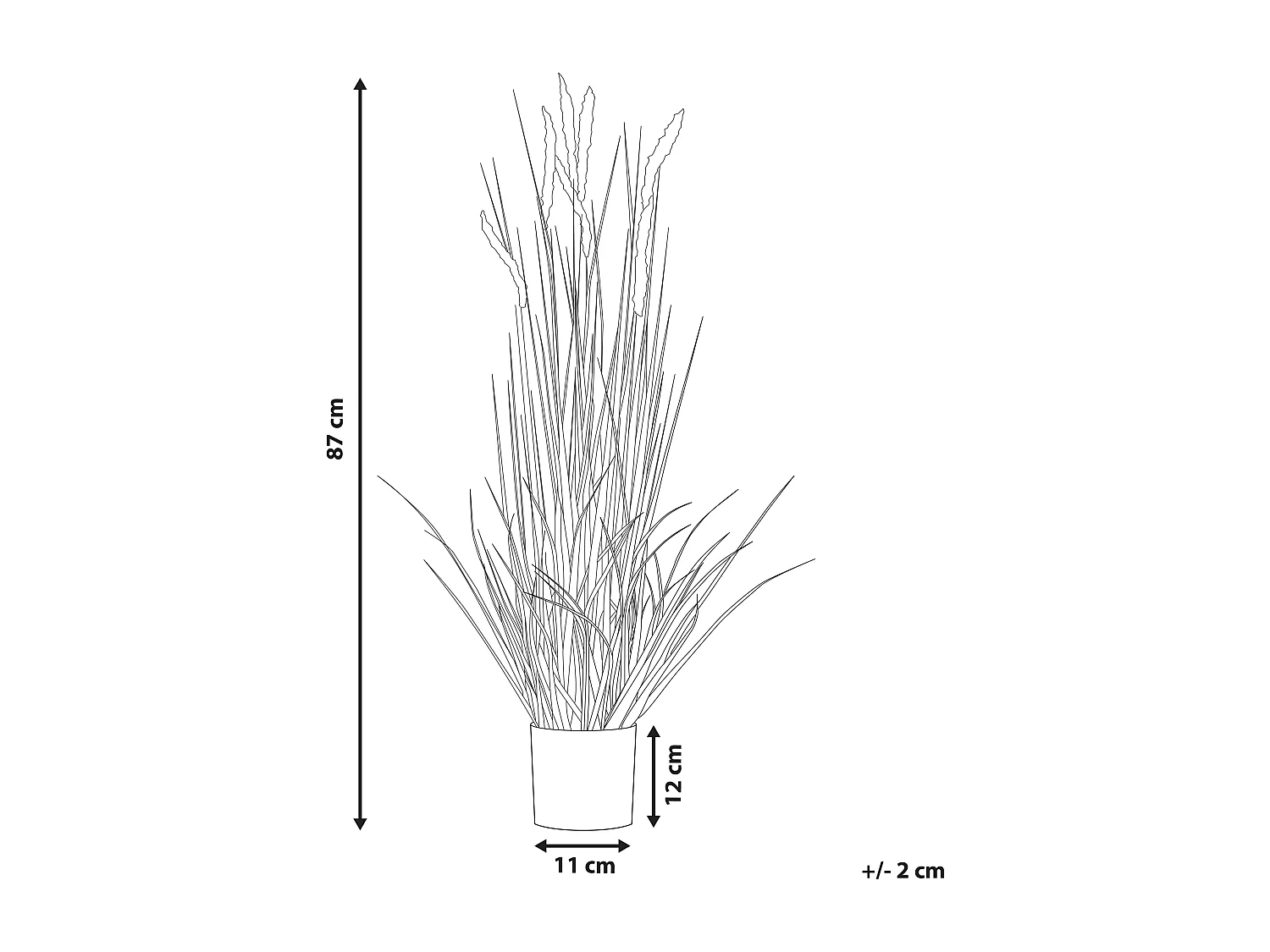 Plante artificielle herbes 87 cm avec pot REED PLANT