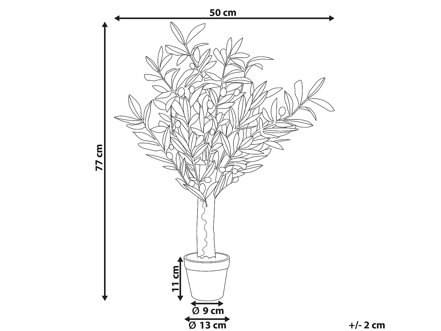 Kunstplant 77 cm OLIVE TREE