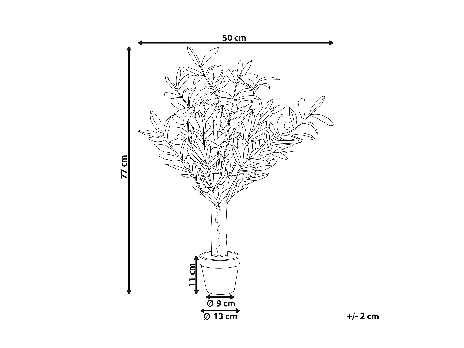 Kunstplant 77 cm OLIVE TREE