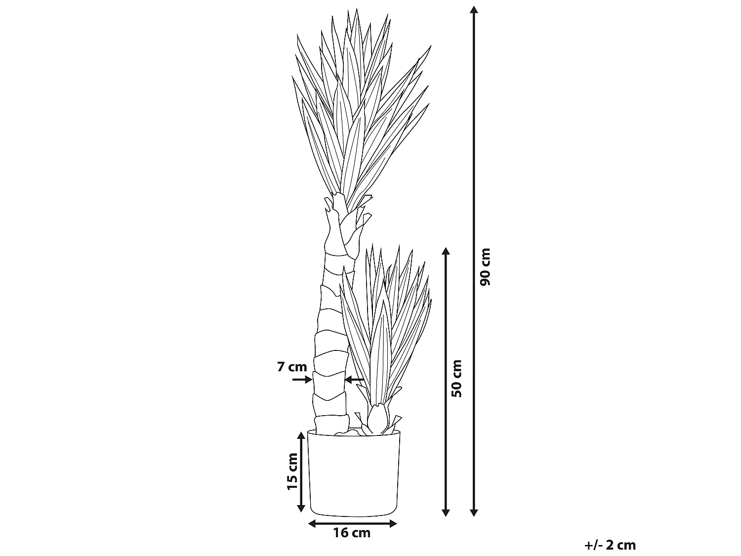 Plante artificielle YUCCA 90 cm Vert