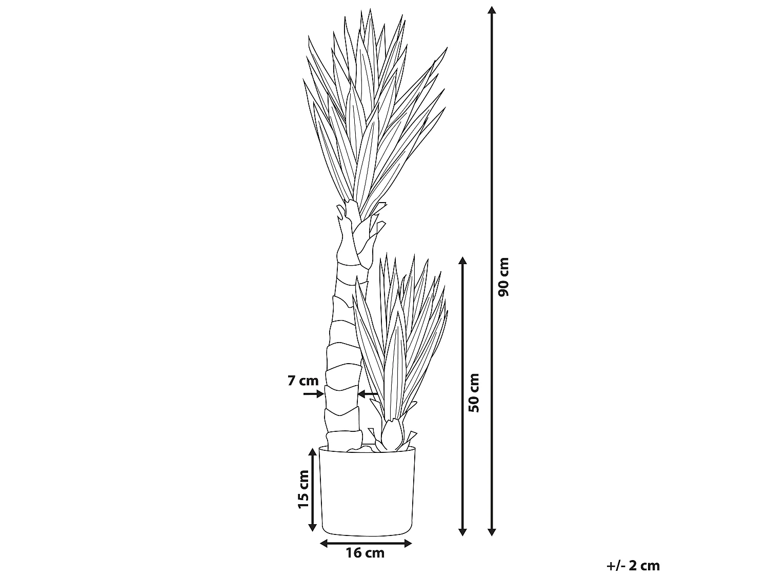 Plante artificielle YUCCA 90 cm Vert
