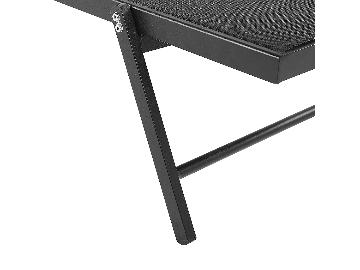 Sonnenliege Gartenliege mit Rollen Aluminium Textilbespannung Schwarz Portofino