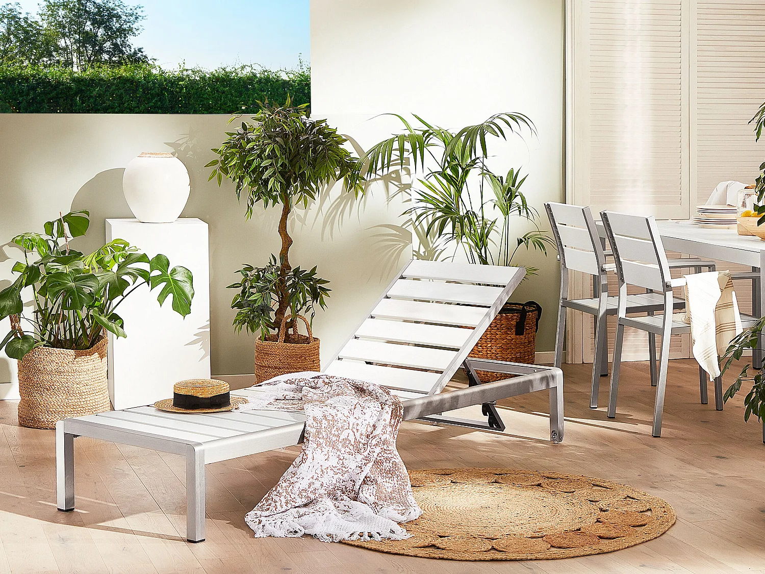 Transat NARDO Métal Blanc