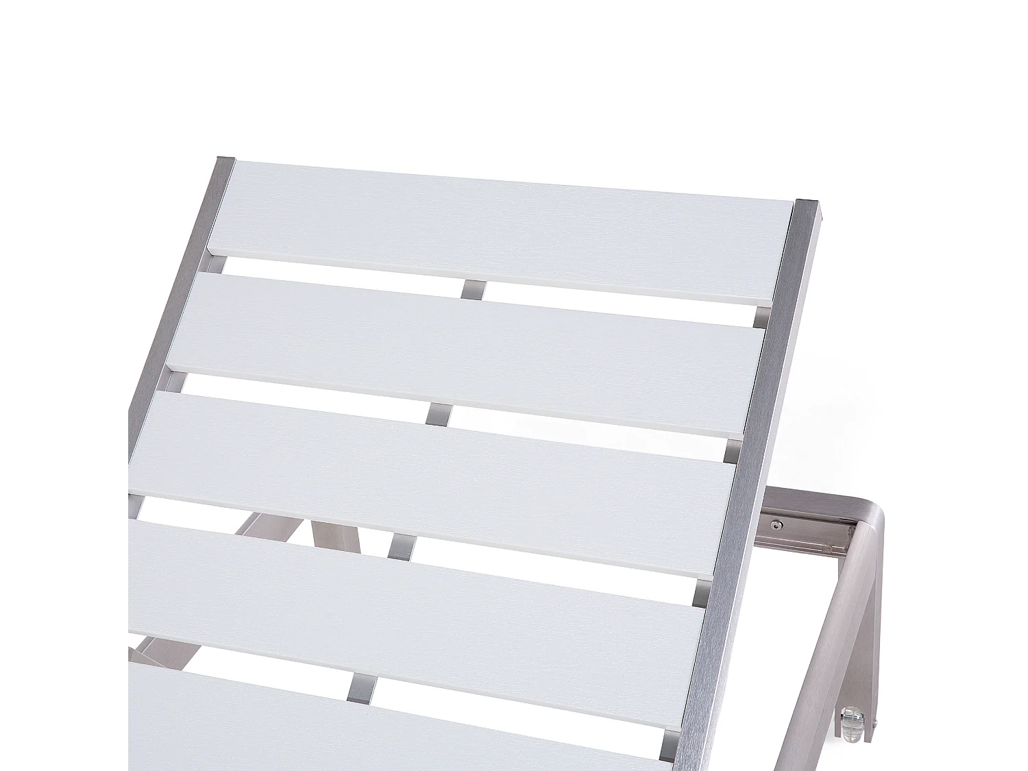 Gartenliege Sonnenliege Relaxliege Kunstholz verstellbare Rückenlehne Weiß