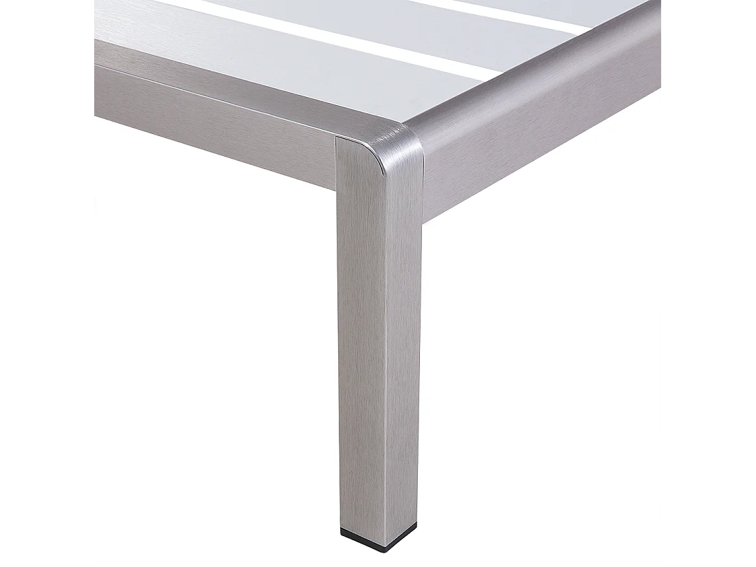 Gartenliege Sonnenliege Relaxliege Kunstholz verstellbare Rückenlehne Weiß