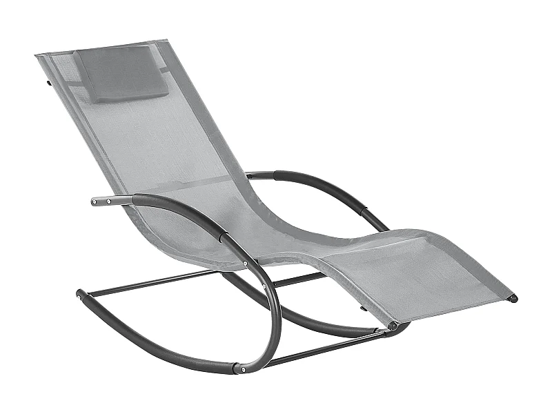 Leżak ogrodowy bujany CARANO II Metal Jasnoszary