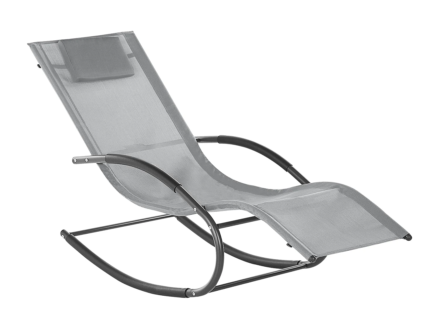 Gartenliege Schaukelliege Liegestuhl Sonnenliege Polyester Hellgrau Carano II
