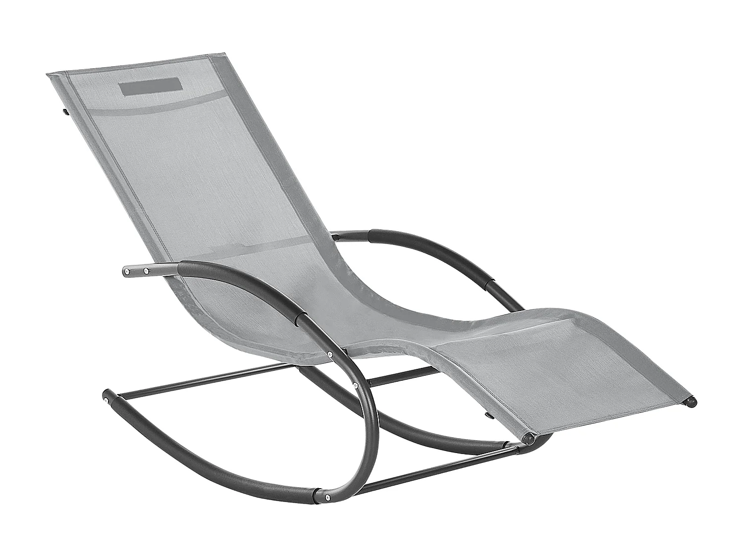 Leżak ogrodowy bujany CARANO II Metal Jasnoszary