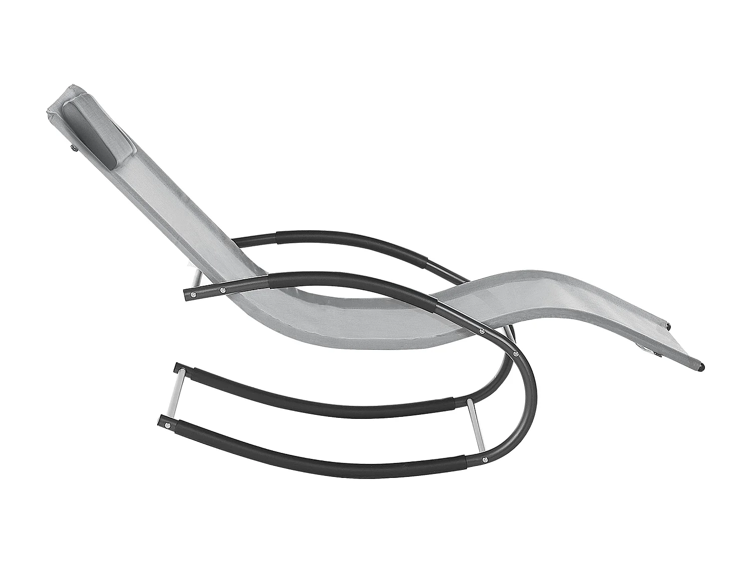 Gartenliege Schaukelliege Liegestuhl Sonnenliege Polyester Hellgrau Carano II