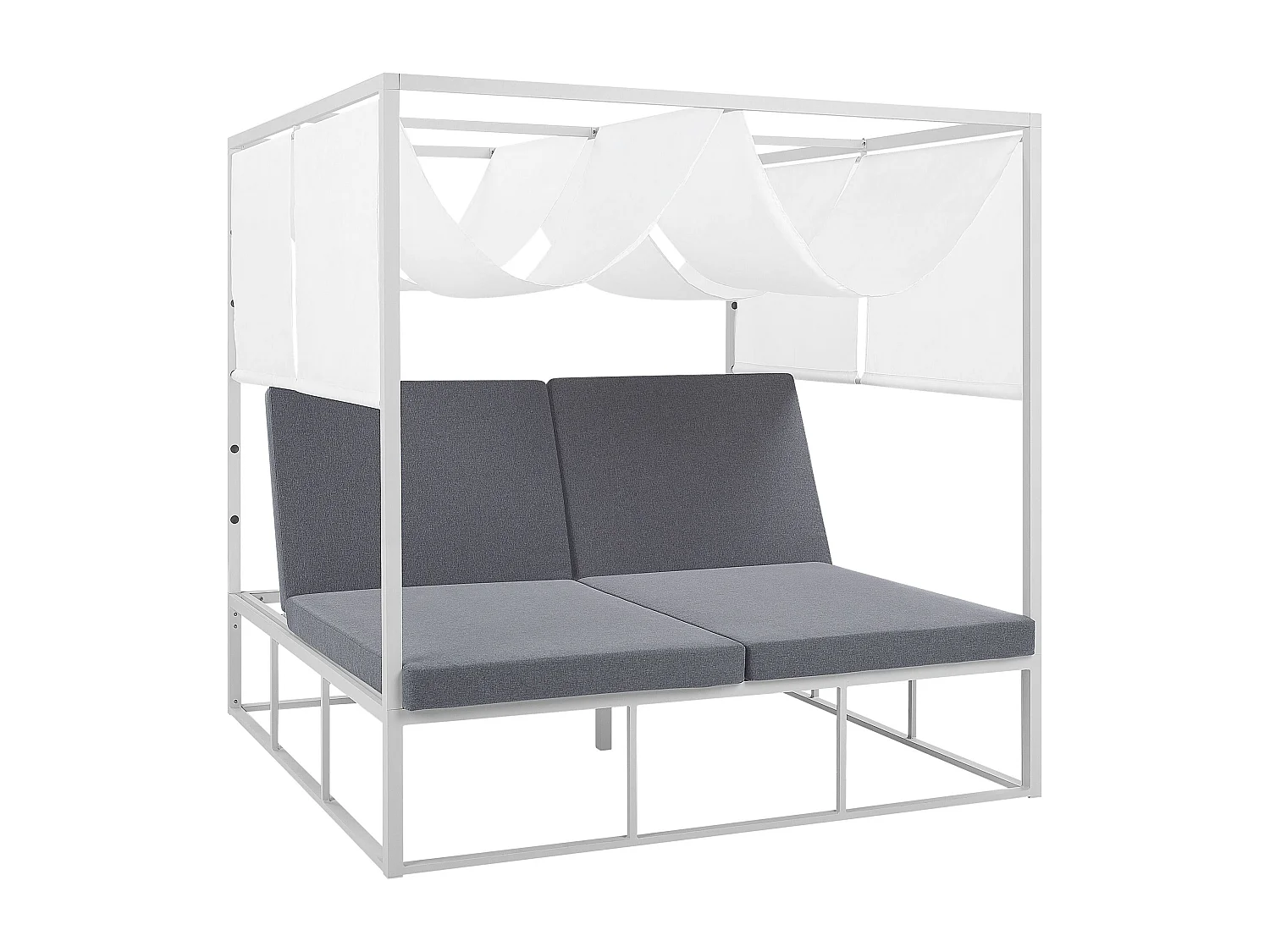 Cama de jardim PALLANZA Metal Branco