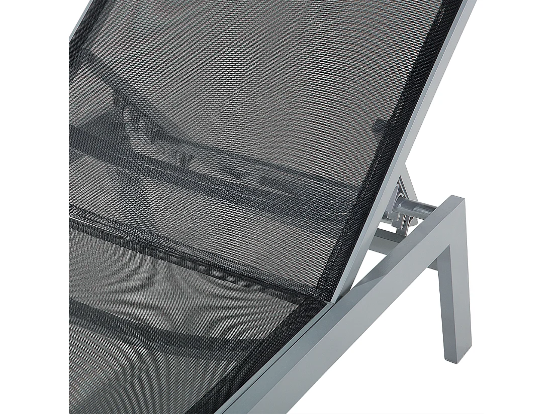 Ligstoel CATANIA Metaal Zwart