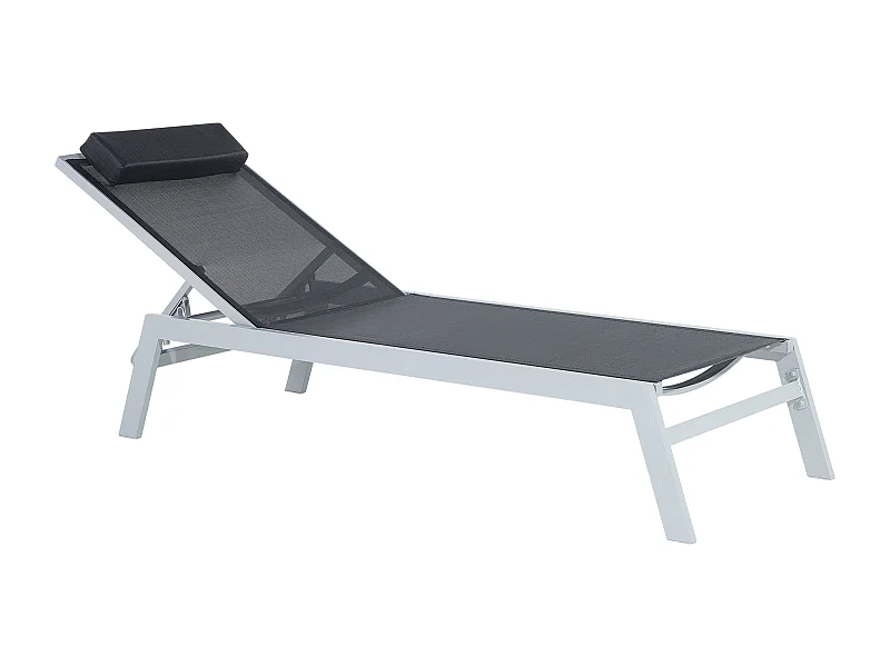 Sonnenliege CATANIA Metall Schwarz
