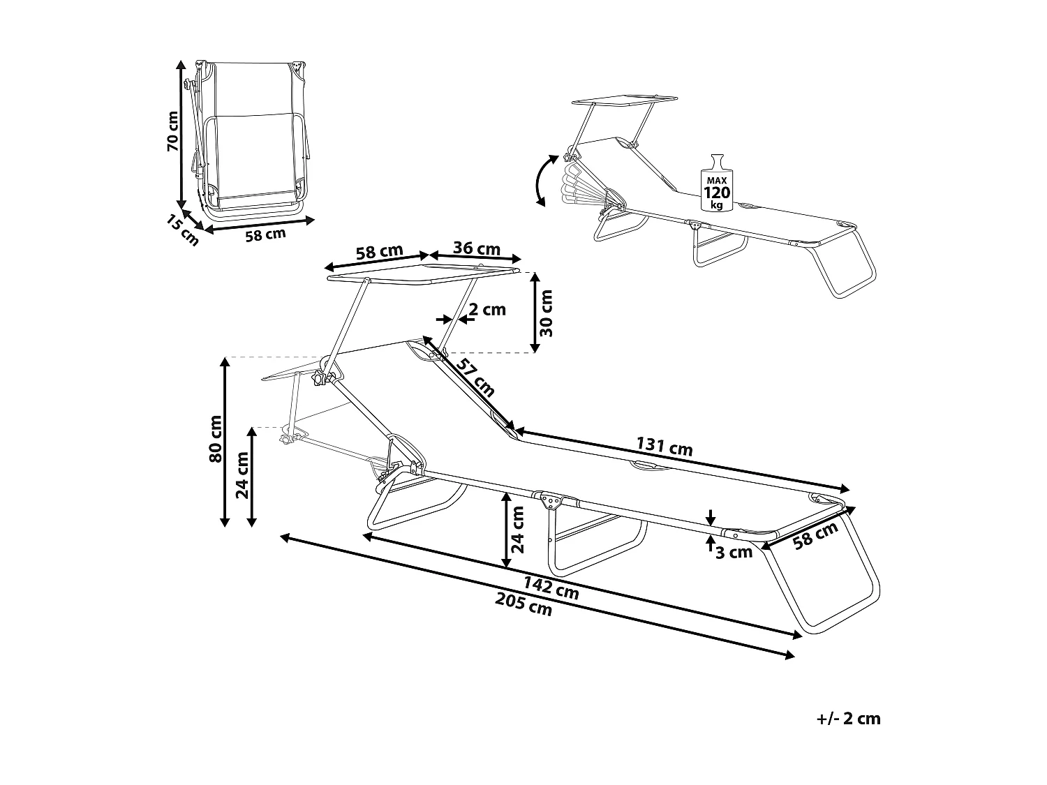 Transat FOLIGNO II Métal Vert citron