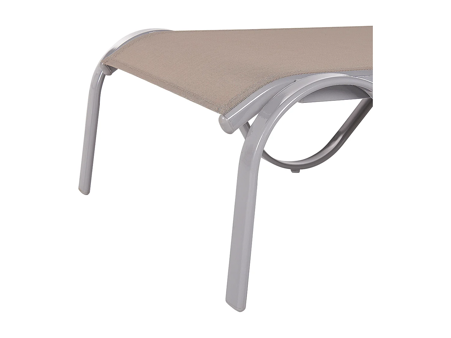 Leżak ogrodowy PROCIDA Rozkładany Metal Jasnobrązowy