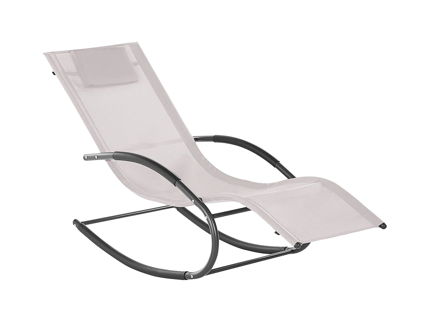 Gartenliege Schaukelliege Liegestuhl Sonnenliege Polyester Beige Carano II