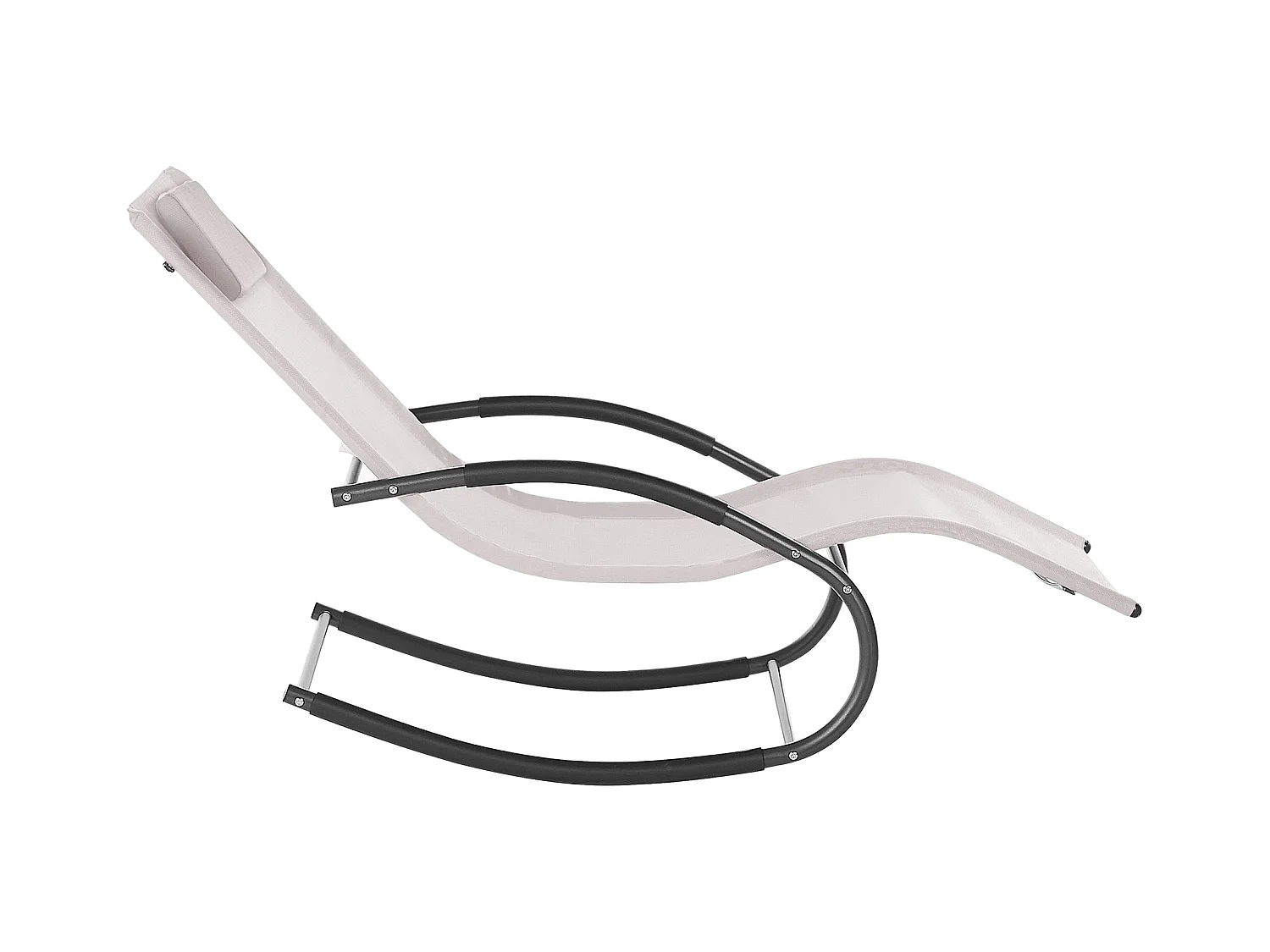 Leżak ogrodowy bujany CARANO II Metal Beżowy