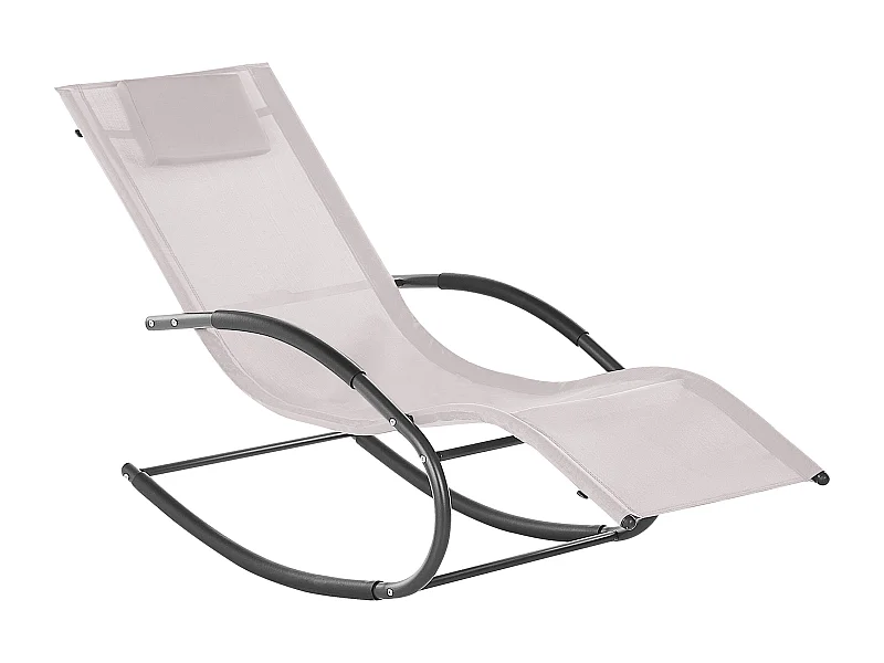 Leżak ogrodowy bujany CARANO II Metal Beżowy