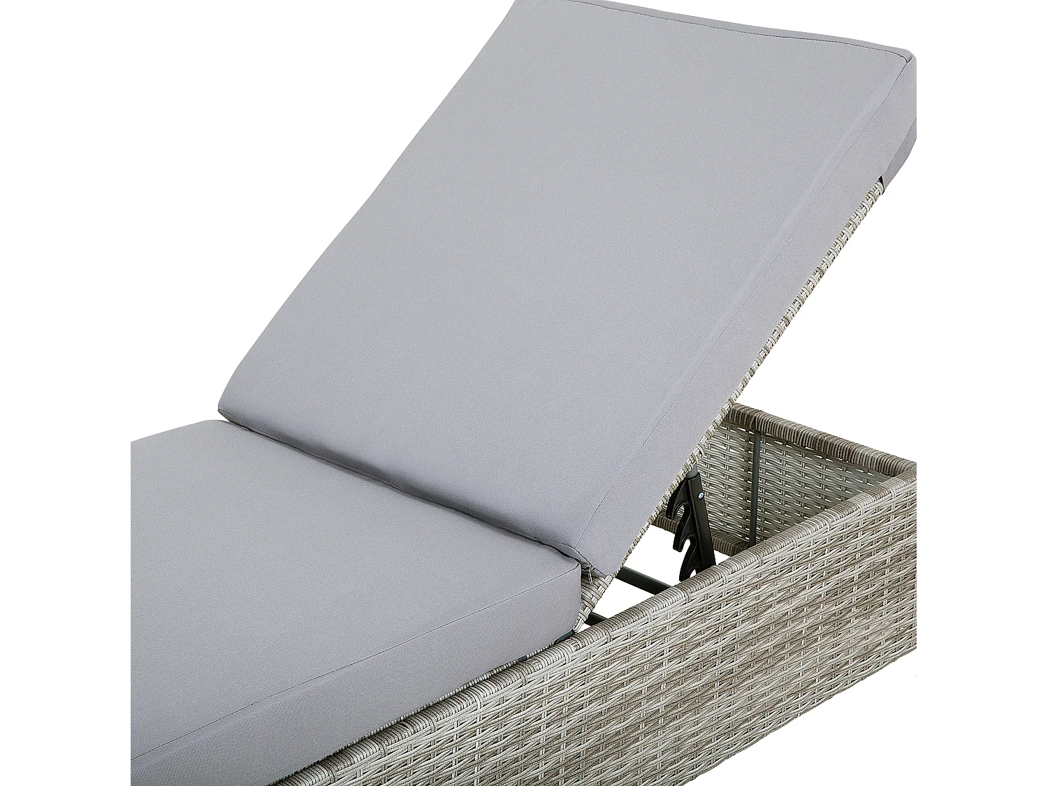 Lettino Prendisole con Cuscino TURIN Grigio