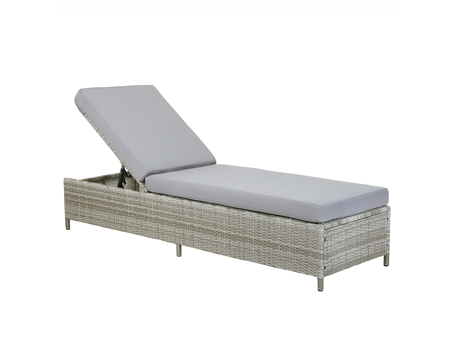 Ligstoel met kussen TURIN Grijs